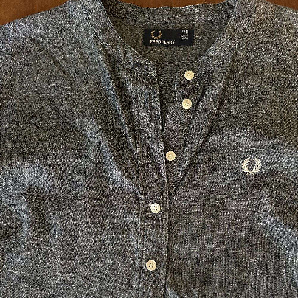 Fred Perry Chambray Denim Dress Size 8